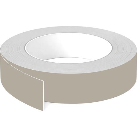 1x Bande de chant ABS sans colle 23 mm x 5 m épaisseur 0,8 mm facile à appliquer bricolage étagère meuble panneau plan de travail bois stratifié, Gris galet mat (1/3)
