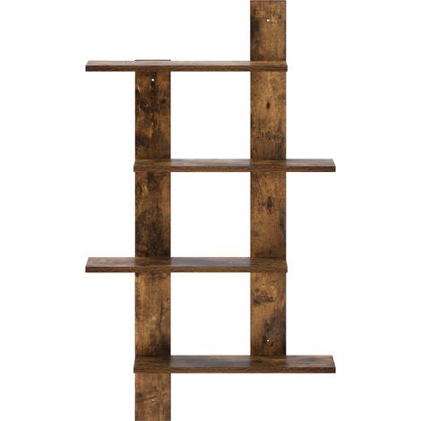vidaXL Estante de pared Roble Ahumado 61 x 13,5 x 105 cm (1/2)