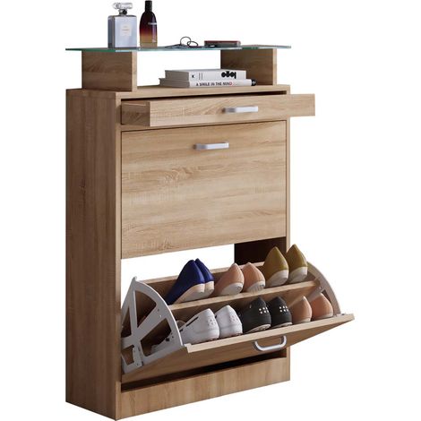 Chariot à chaussures en bois Sipos M 91x59x22 - VCM