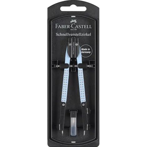 Faber-Castell Grip Compass 2001 - Azul claro, preciso, para estudiantes