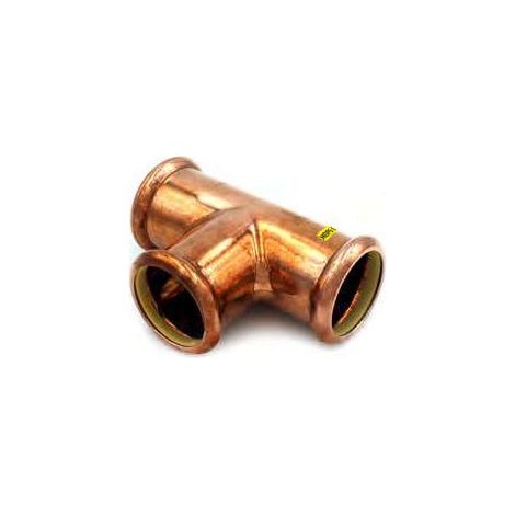 Tee femmina ø15 AESPRES GAS in rame a pressare 682015000G - -  RACCORDERIE METALLICHE - - (1/2)