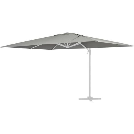 MOLOKAI 3x3m quadratischer schwarzer freitragender Sonnenschirm