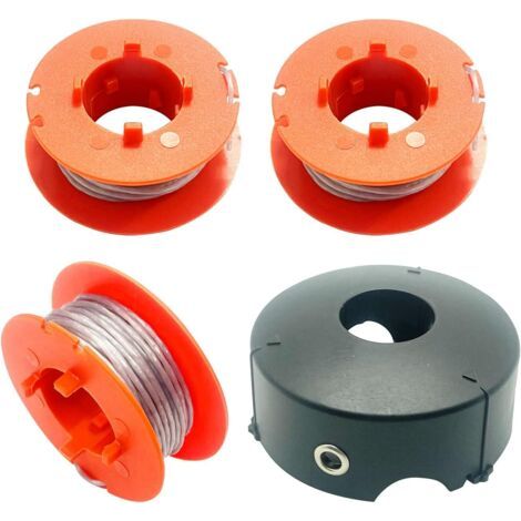 Bobine de Fil pour Bosch Art 23 26 30 Easytrim et Combitrim, Pro-Tap Automatique Bobine Cordon Souple, 8M x 1,6mm avec Couvercle F016L71088 (3 Bobine + 1 Couvercle) (1/5)