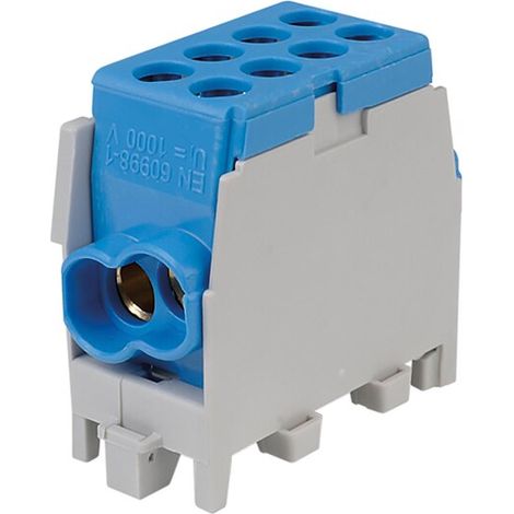 Hauptleitungs-Abzweigklemme - blau, 1-polig 2x Eingang 25 mm² / 2x Ausgang 25 mm²
