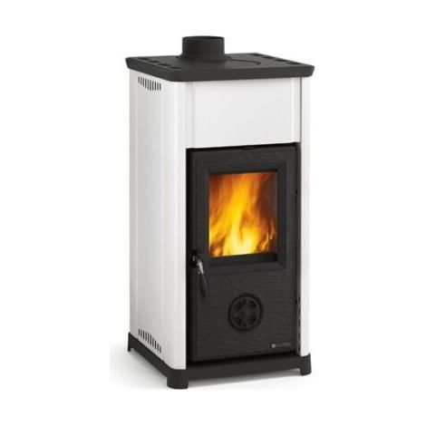 Stufa a legna Tea La Nordica Extraflame Ghisa Acciaio 6,6 kw. 189 m³ – BIANCA (1/4)