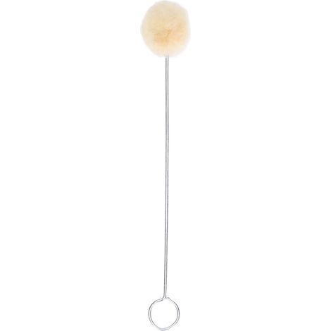 Lot de 20 pinceaux à boule de laine avec manche métallique pour teinture cuir, polissage et bricolage créatif (1/5)