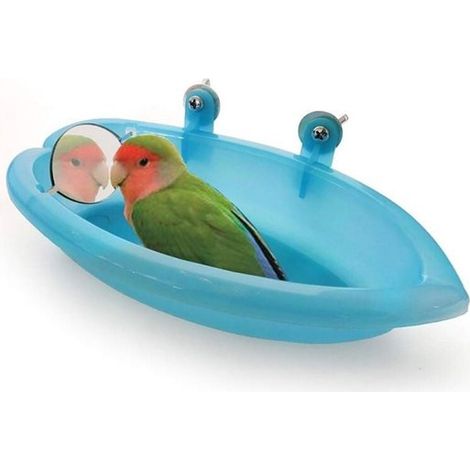 Allecto Plus - Bain d'oiseaux avec miroir et accessoires pour oiseaux en cage (1/5)