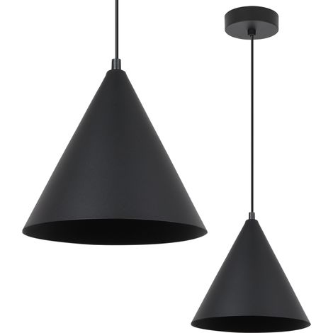 Soho schwarze Pendelleuchte, 1-flammig, 25 cm, E27 (1/5)