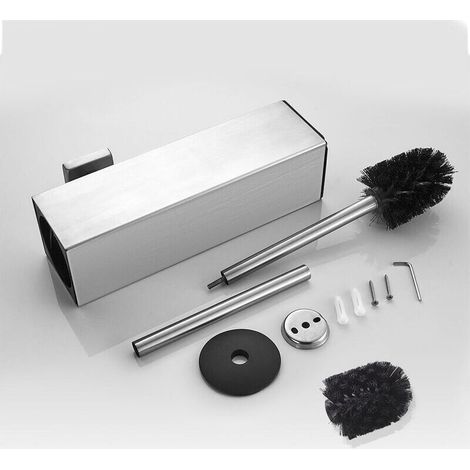 Soporte para escobilla de baño de acero inoxidable para baño y hotel (cromado) - Crezuo (1/4)