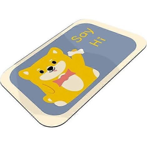 Tapis de douche ultra-doux et absorbant à motif dessin animé, antidérapant et lavable en machine, idéal pour l'entrée, la cuisine, la salle de bain, la buanderie et la chambre (DD500) 60 x 90 cm (1/5)