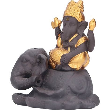 Porte-encens en Forme d'Éléphant - Décoration Zen pour Intérieur - Nettoyage Facile (1/5)