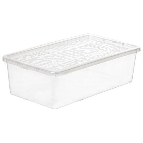Caja de almacenamiento de zapatos Plast-team basic apilable con tapa (1/3)