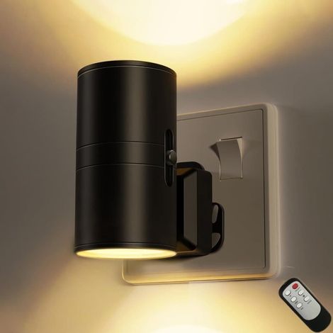 Luce notturna a LED con interruttore, luce notturna con sensore crepuscolare, lampada regolabile a 3 colori, lampada per tutti gli ambienti della casa. 1 pezzo/telecomando. (1/5)