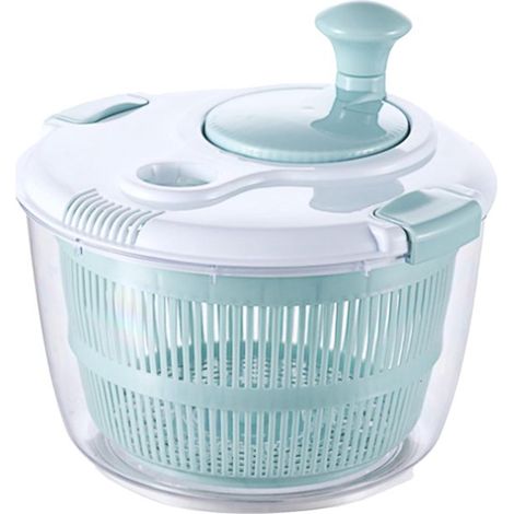 Centrifugadora de ensaladas, material mejorado resistente al calor y a las grietas, segura e ideal para vegetarianos, antideslizante (1/4)