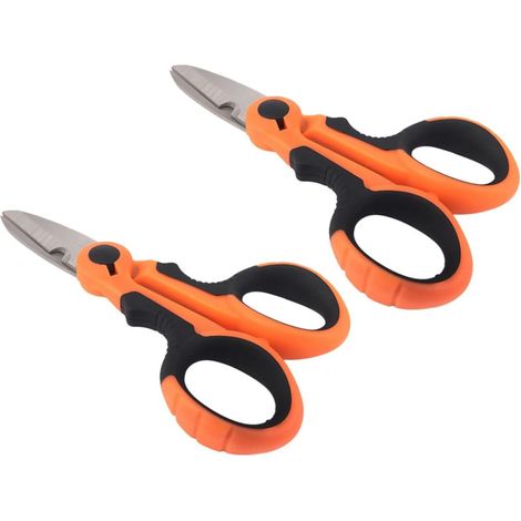 2 Pièces Ciseaux à Tresse de Pêche en Acier Inoxydable, Coupe-Fil Portable et Sûr pour Appâts et Leurres en Eau Douce et Eau Salée (1/5)