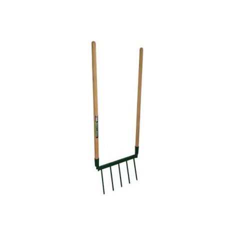 Biofourche 5 dents en bois de hêtre – Aération du sol sans retournement – Longueur totale 136.5 cm – Pour jardinage bio – Outils Et Nature (1/2)