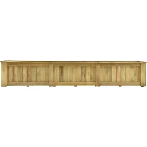 Jardinière, Pot de Fleurs d'extérieur, Lit surélevé 291x50x50 cm Bois de pin imprégné OIB3072E (1/5)
