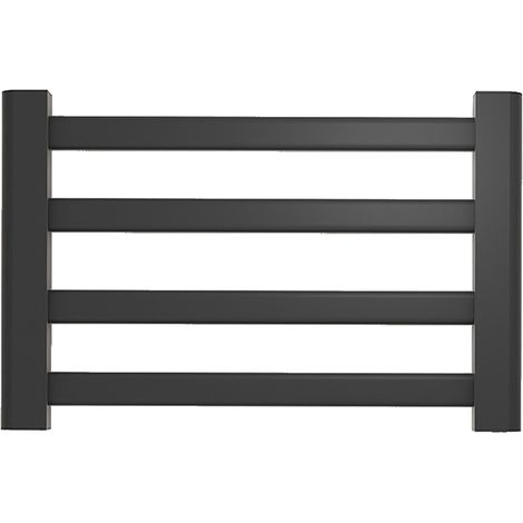 Seche Serviette Electrique, 550x350mm, Température Constante 55°, Chauffage Sèche Serviettes, Chauffage en Fibre de Carbone, Protection Contre Les fuites-BlackLeft