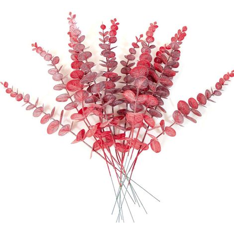 Tige D Eucalyptus Artificielle - Décoration Mariage Et Maison - Plastique Réaliste - Lot De 20 Pièces (1/5)
