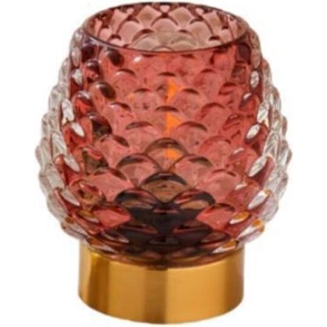 Petite lampe de table avec minuterie, lampe sans fil à piles avec ampoule LED, lampe en verre à piles pour chambre/salle de bain/cuisine/salle à manger, décoration d'angle de salon, lampe de chevet, r (1/5)