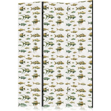 Dekorativer paravent artgeist beige 135x172 cm holz stoff