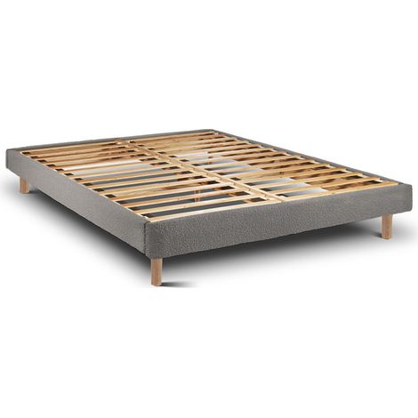 Cadre de Lit Ascot Graphite Pieds Rond 135x200