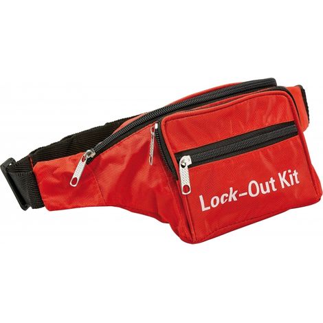Marsupio rosso - 3 scomparti, Lockout Tagout LOTO - THIRARD