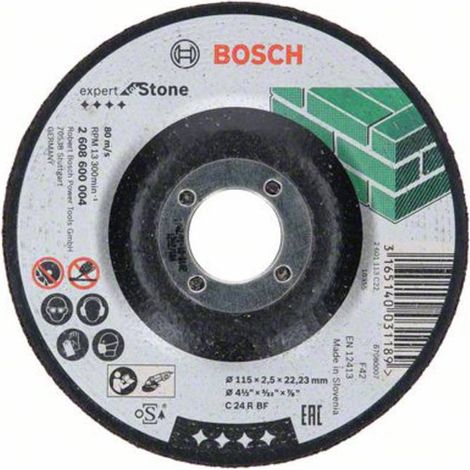 Bosch disco abrasivo Expert for Stone C 24 R BF 115 mm 22,23 mm 2,5 mm - 2608600004