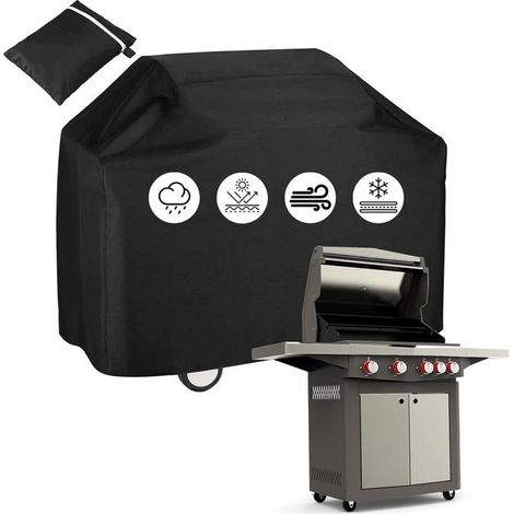 Outdoor Gas Grill Cover, made of 210D waterproof Oxford fabric. Complete protection for your BBQ. [G1454]