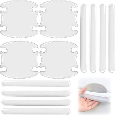 12PCS Films de Protection de poignée de Porte de Voiture Anti Collision Anti Rayure Bandes Protecteurs de Peinture Universel Protecteurs de Bord de Porte de Voiture (1/5)