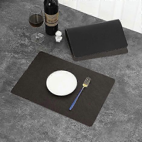 Sets de table de cuisine lavables en cuir résistant à la chaleur pour l'extérieur (1/5)