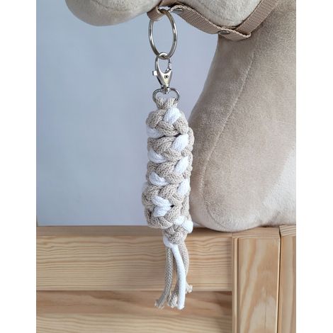 Cuerda de plomo para caballito de juguete - Blanca y beige (1/3)