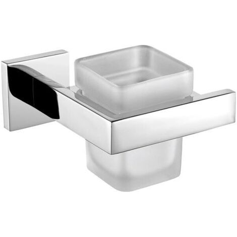 Porte-brosse à dents mural, support en acier inoxydable pour têtes de brosse à dents, porte-brosse à dents de salle de bain avec perçage (1/5)