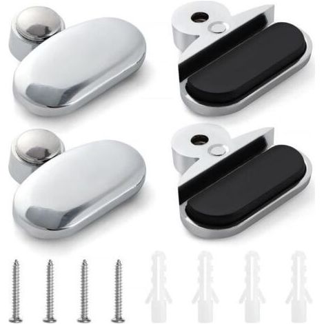 4 Pièces 3-5 mm Miroir Clips Pince à Verre, Alliage De Zinc Clip En Verre, Fixation Miroir Support, Miroir Clips, avec Bouchons et Vis, Ovale (1/4)