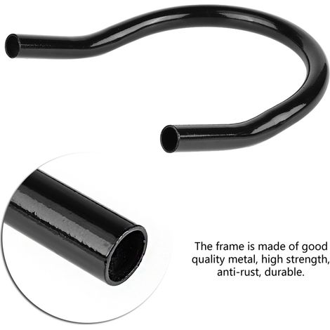 Support de fixation d'aileron arrière de moto modifié sans feux (noir) (tube coudé de 210 mm) (1/5)