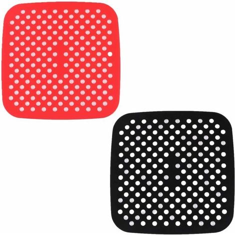 2 pièces tapis de machine à frire réutilisables antiadhésifs en silicone lavable lave-vaisselle pour revêtement de four accessoires de cuisson résistants à l ' huile doublure de plateau de machine à (1/5)