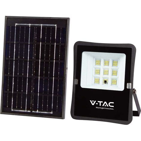 V-TAC VT-55050 LED-Flutlicht 400lm angetrieben durch Solarpanel 6W Photovoltaikbatterie mit Fernbedienung kaltweißes Licht 6400k sku 6964 (1/5)
