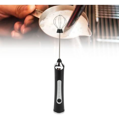 Fouet à lait électrique rechargeable - Mélangeur de boissons portable avec stand pour café, chocolat et matcha - 3 vitesses, 2 embouts interchangeables, USB rechargeable (1/5)