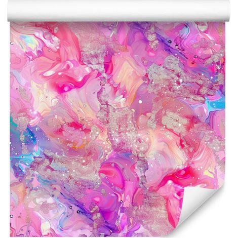 Papel pintado Tinta en polvo rosa, morado y violeta 50x1000 cm (1/5)