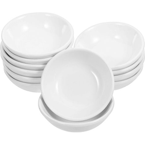 Lot de 12 coupelles en céramique pour sauce soja, bols à trempette, assiettes à apéritif, plats d'accompagnement
