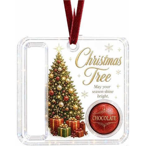 Porte-monnaie de Noël en acrylique bonhomme de neige, ornement suspendu, pendentif pour ranger les billets roulés, décoration pour sapin de Noël (1/5)