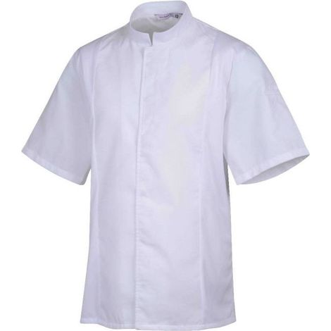 Veste de cuisine mixte col éponge manches courtes Robur Siaka Blanc XL (1/2)