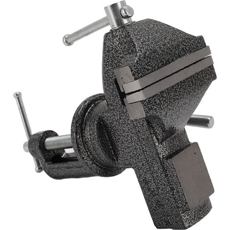 Étau de table à serrage rotatif à 360°, mini-étau universel pour établi, ouverture des mâchoires de 75 mm, force de serrage maximale de 62 mm, noir (1/5)