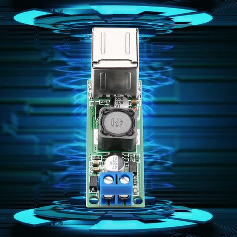 Module d'alimentation abaisseur de tension CC-CC Buck 6-35 V vers 5 V 3 A avec double port USB (1/5)