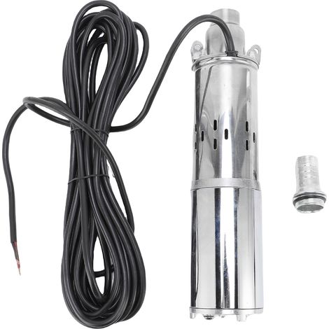 Pompe solaire de puits profond en acier inoxydable, 220W, Submersible, pour l'irrigation industrielle, usage domestique, tête de 5,4 GPM, 98 pieds