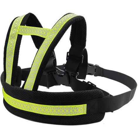 Harnais de sécurité pour vélo enfant avec ceinture de sécurité réglable et bande réfléchissante verte (1/5)