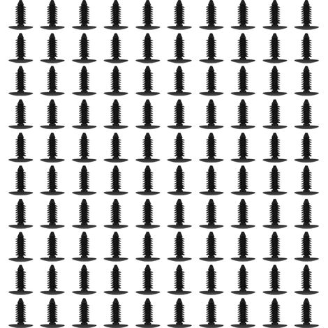 Rivet Clip - Fixation Plastique pour Garniture de Porte Automobile - Universel - 100 Pièces (1/5)