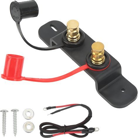 Bornes de batterie à distance, retardateur de flamme, laiton massif, isolation thermique, gaine en PVC, poteau de chargeur de batterie avec câble de calibre 4 pour UTV, ATV, voiture, camion, RV,. (1/5)