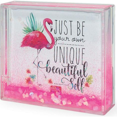 Legami - Portafoto con Glitter, 11,5x9,5 cm, in PC e Liquido, Variante Blue Glitter, Portafoto da Tavolo, una Fotografia Sostituibile Inclusa