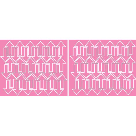 Adesivi a forma di freccia 5x3 cm, 72 pezzi, rosa opachi